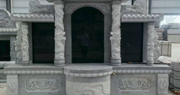 沈阳 芝麻灰高档墓碑，土墓，可定制
