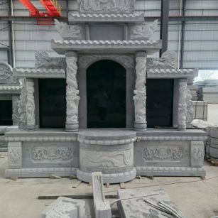 沈阳 芝麻灰高档墓碑，土墓，可定制