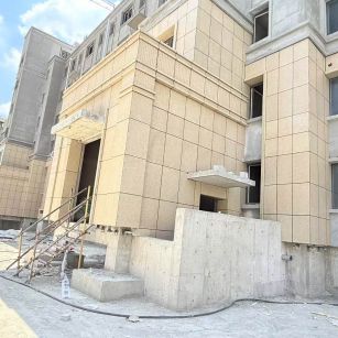 沈阳 黄金麻干挂，工地实拍