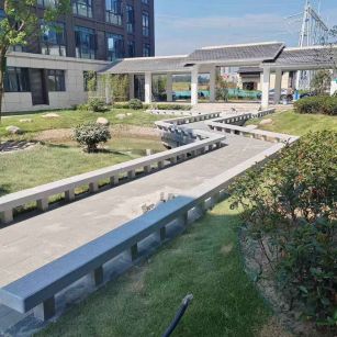 沈阳 芝麻灰小区坐凳&栏杆安装效果