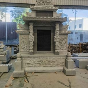 沈阳 芝麻灰高档墓碑、土墓，一套也支持定做