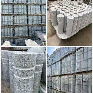 沈阳 芝麻白花岗岩挡车柱、隔离柱多少钱