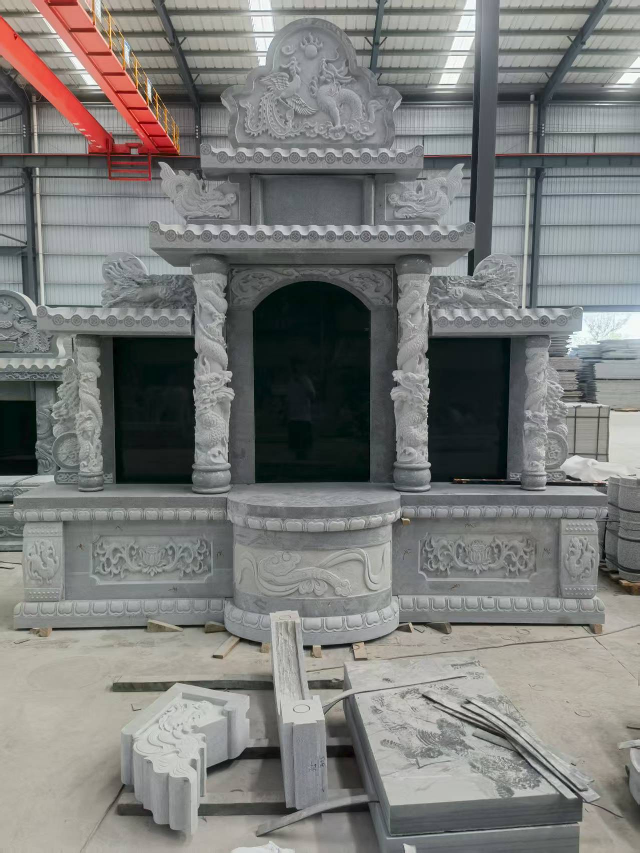 沈阳 芝麻灰高档墓碑，土墓，可定制