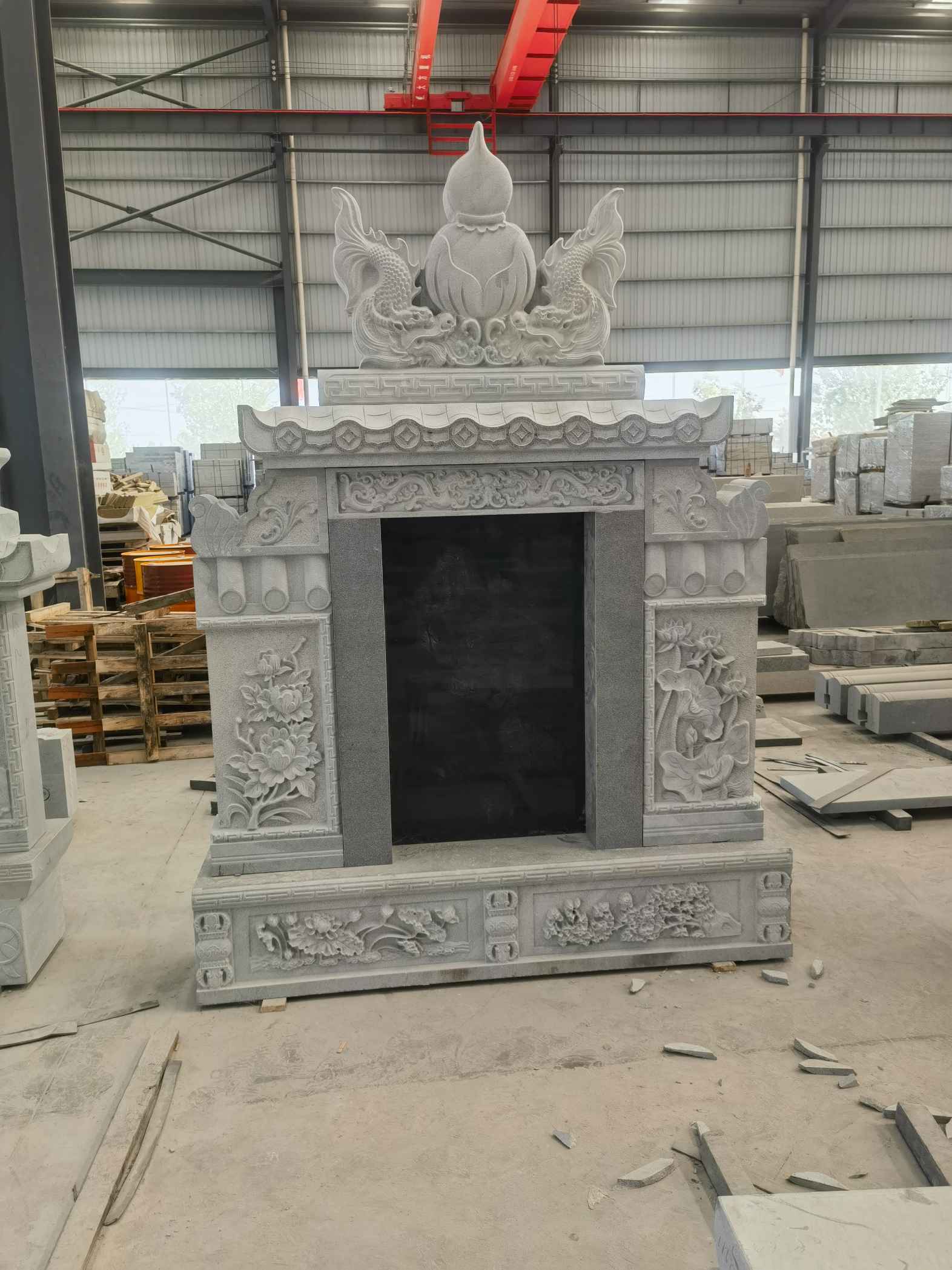 沈阳 芝麻灰高档墓碑、土墓，一套也支持定做